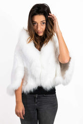 Women's exclusive mink coat Divna White